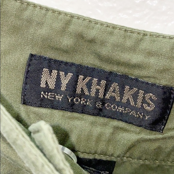 New York & Company Olive Green Tie Side Shorts - Picture 8 of 10